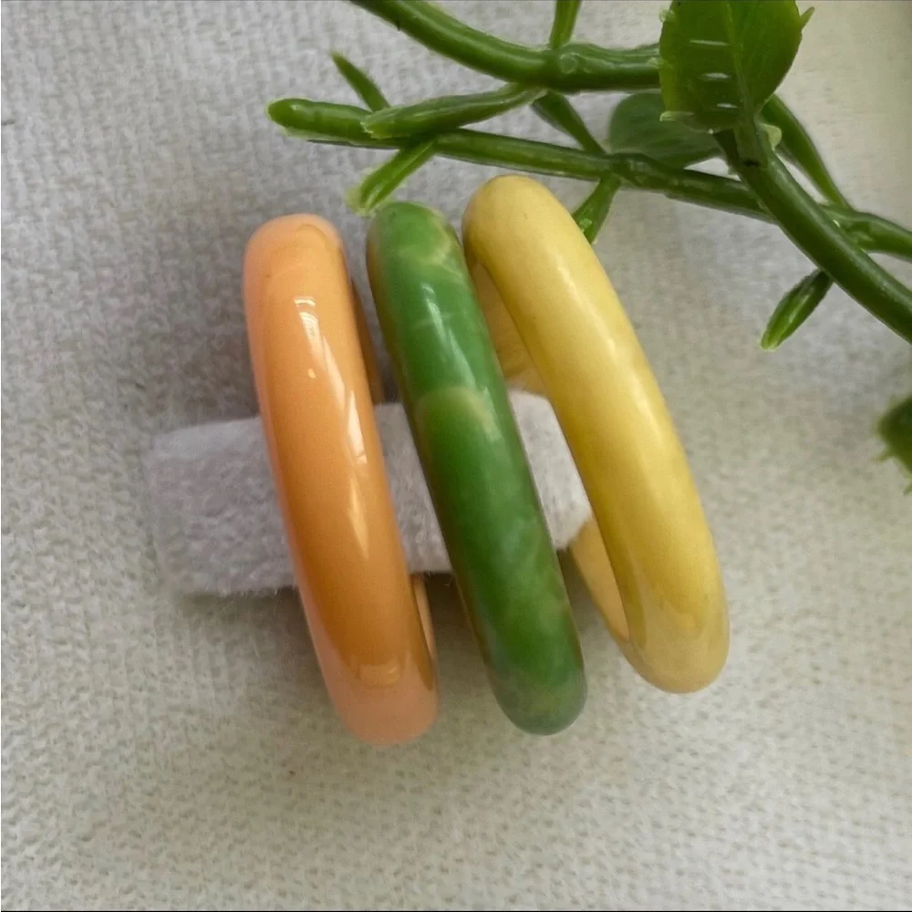 Vintage Lucite Stack Rings